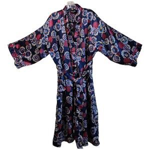 CHRISTIAN DIOR Monsieur Women's One Size Satin Robe Kimono Style Tie Belt